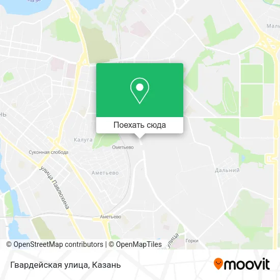Карта Гвардейская улица