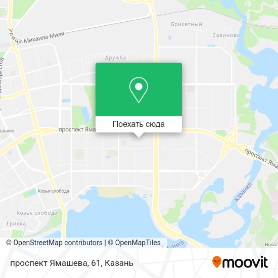 Карта проспект Ямашева, 61