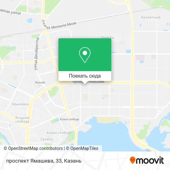 Карта проспект Ямашева, 33