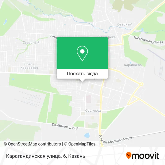 Карта Карагандинская улица, 6