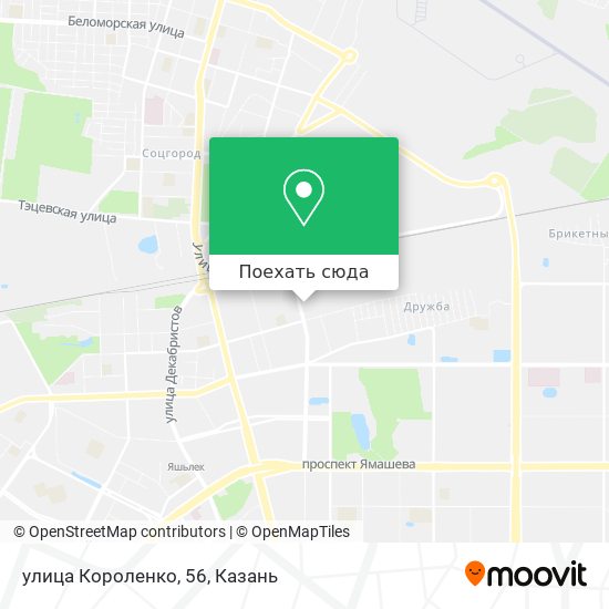 Карта улица Короленко, 56