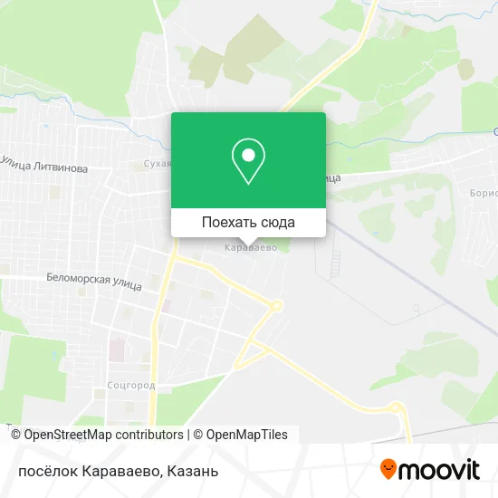 Карта посёлок Караваево