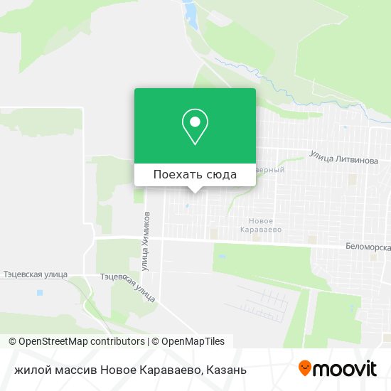 Карта жилой массив Новое Караваево