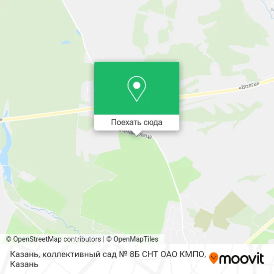 Карта Казань, коллективный сад № 8Б СНТ ОАО КМПО