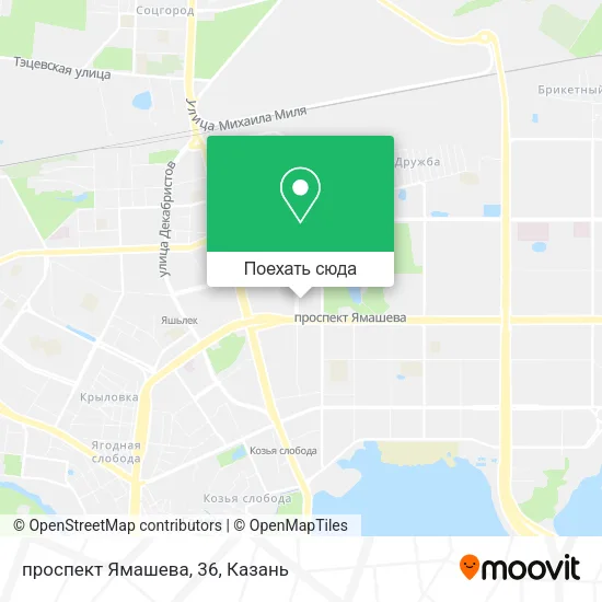 Карта проспект Ямашева, 36