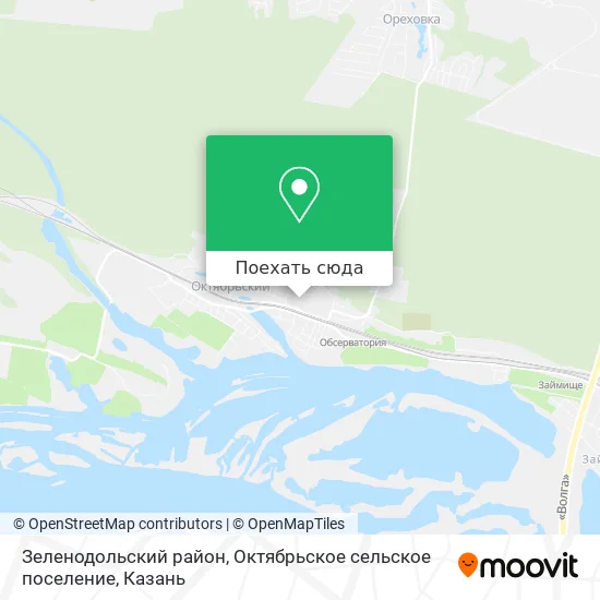 Карта Зеленодольский район, Октябрьское сельское поселение