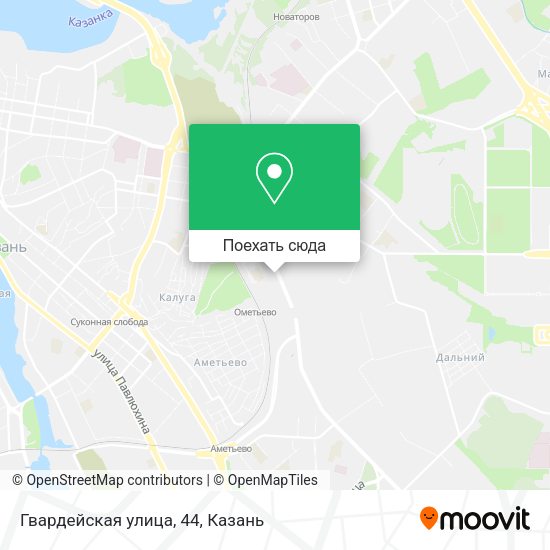 Карта Гвардейская улица, 44