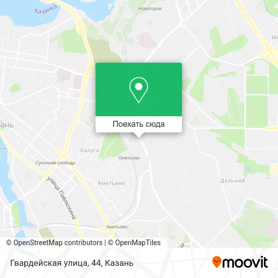 Карта Гвардейская улица, 44