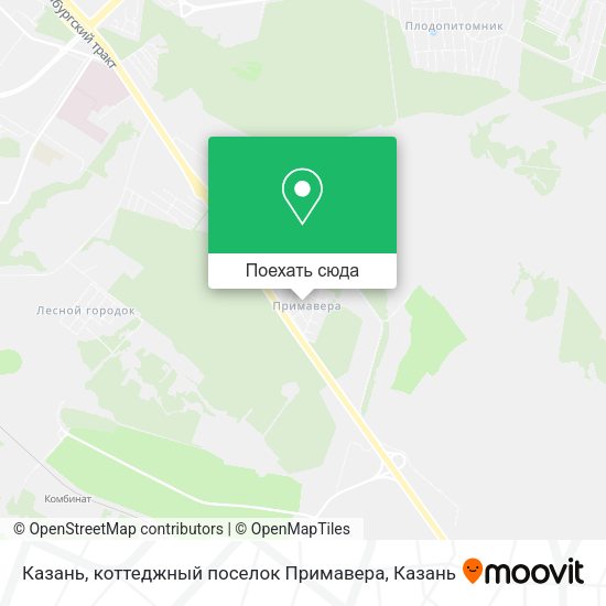 Карта Казань, коттеджный поселок Примавера