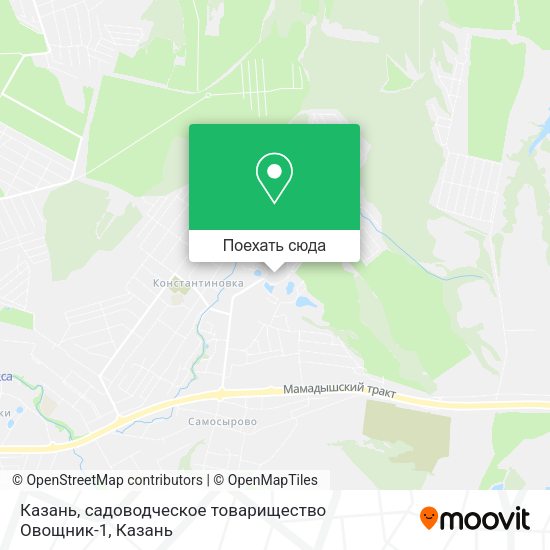 Карта Казань, садоводческое товарищество Овощник-1