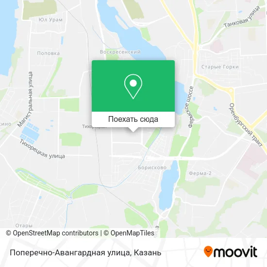 Карта Поперечно-Авангардная улица