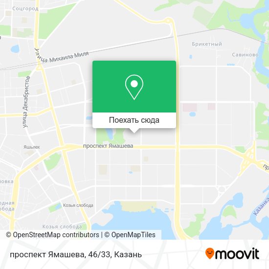 Карта проспект Ямашева, 46/33