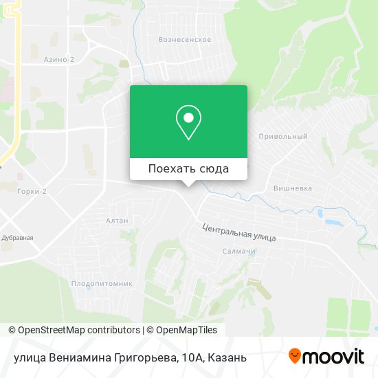 Карта улица Вениамина Григорьева, 10А