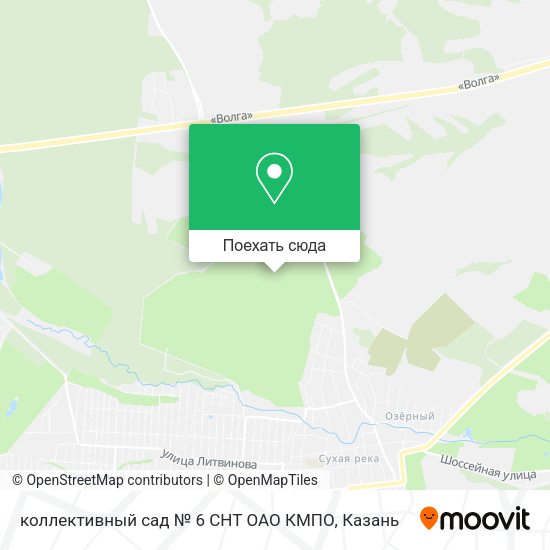 Карта коллективный сад № 6 СНТ ОАО КМПО