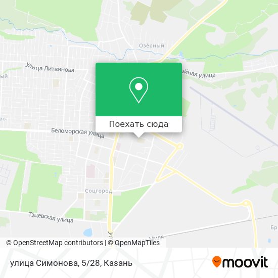 Карта улица Симонова, 5/28