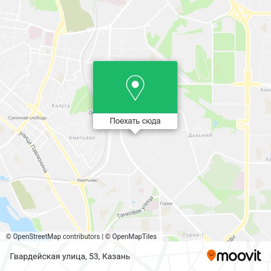 Карта Гвардейская улица, 53