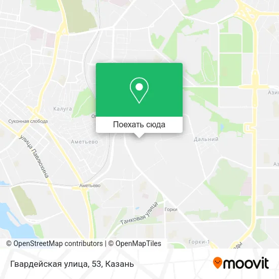 Карта Гвардейская улица, 53