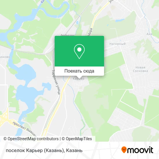 Карта поселок Карьер (Казань)