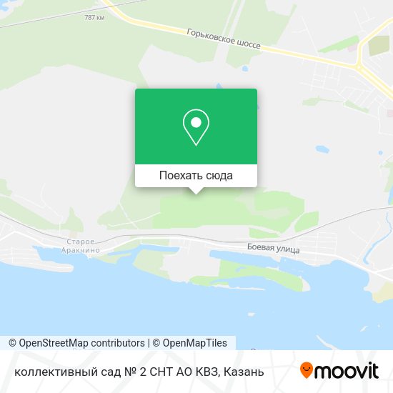 Карта коллективный сад № 2 СНТ АО КВЗ