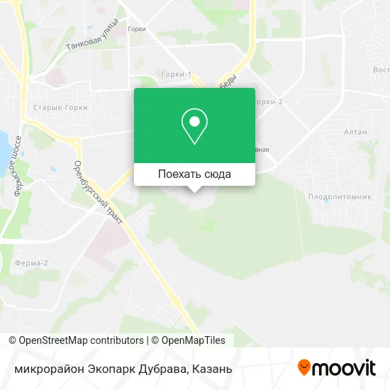 Карта микрорайон Экопарк Дубрава