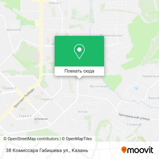 Карта 38 Комиссара Габишева ул.