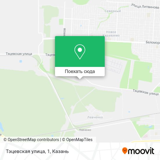 Карта Тэцевская улица, 1