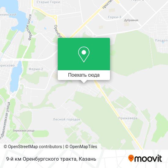Карта 9-й км Оренбургского тракта