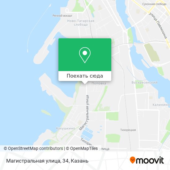 Карта Магистральная улица, 34