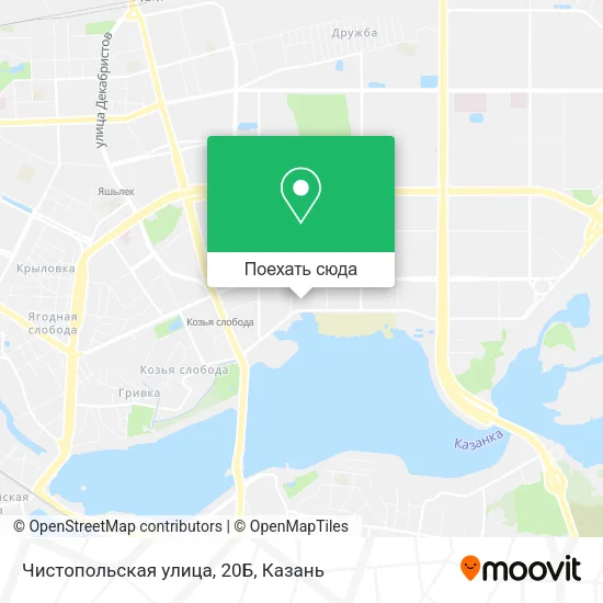 Карта Чистопольская улица, 20Б
