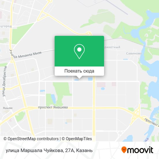 Карта улица Маршала Чуйкова, 27А