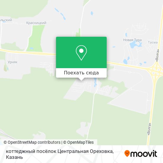 Карта коттеджный посёлок Центральная Ореховка