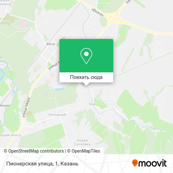 Карта Пионерская улица, 1