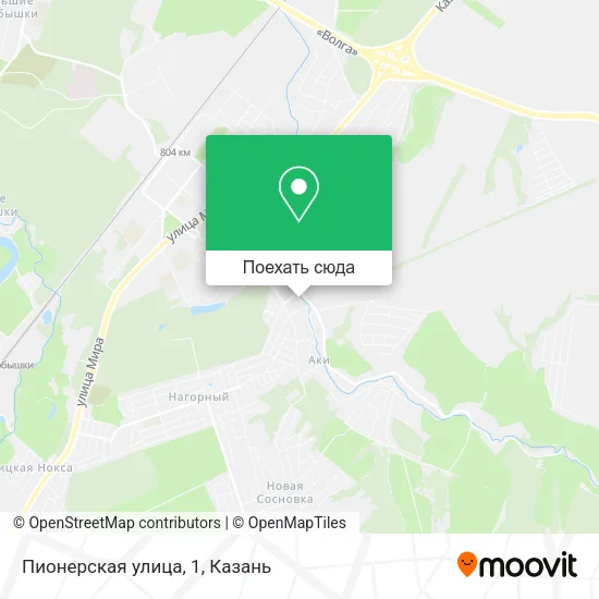 Карта Пионерская улица, 1