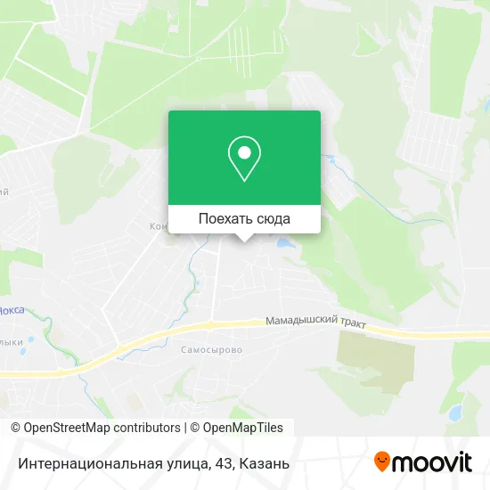 Карта Интернациональная улица, 43
