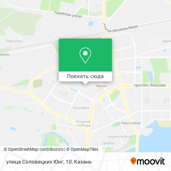 Карта улица Соловецких Юнг, 10