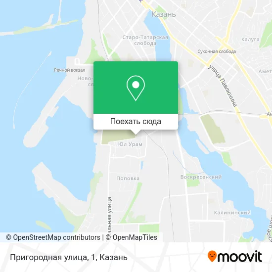 Карта Пригородная улица, 1