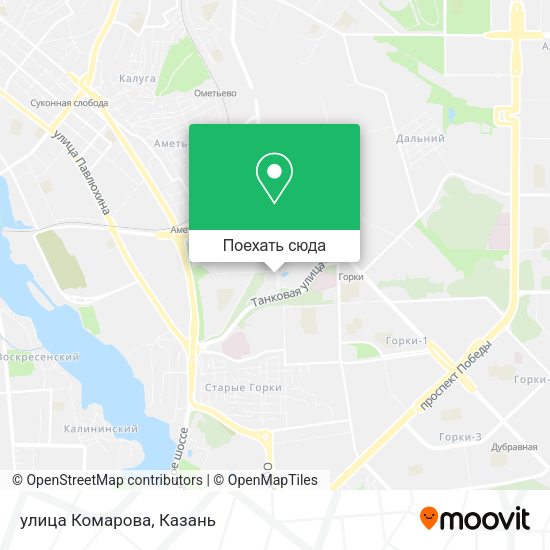 Карта улица Комарова