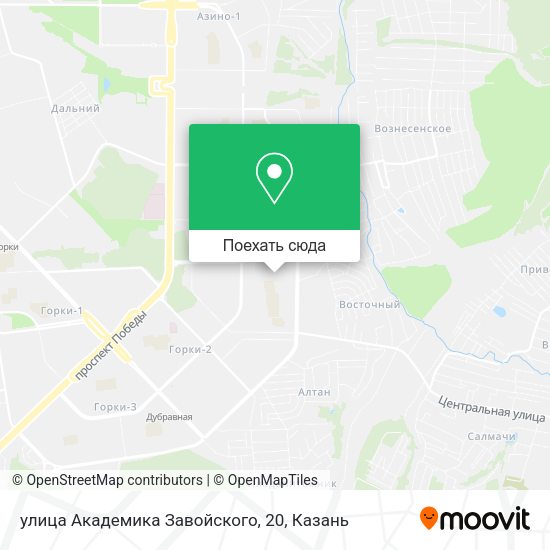 Карта улица Академика Завойского, 20