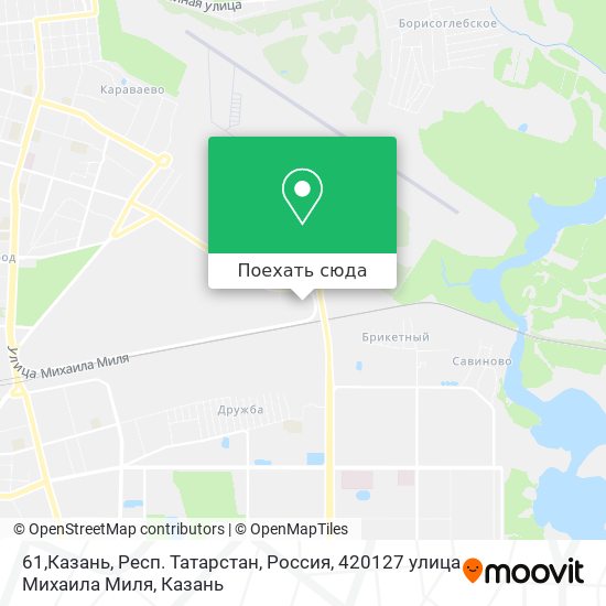 Карта 61,Казань, Респ. Татарстан, Россия, 420127 улица Михаила Миля