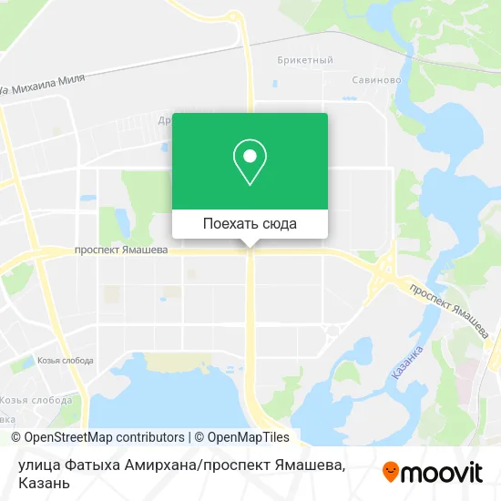 Карта улица Фатыха Амирхана / проспект Ямашева