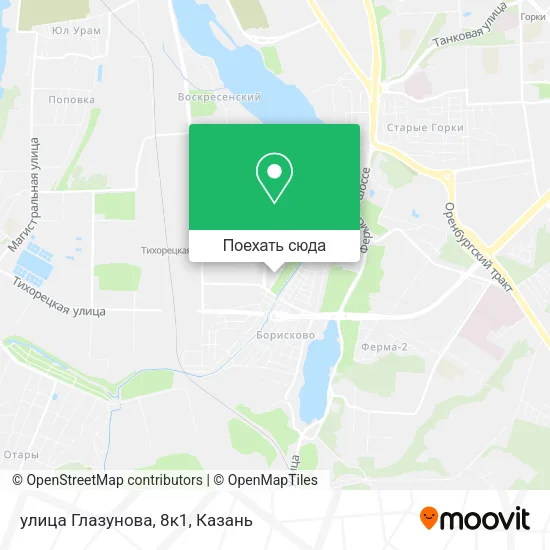 Карта улица Глазунова, 8к1