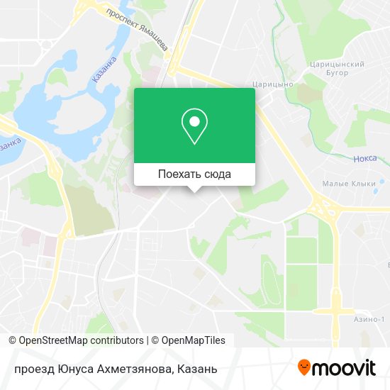 Карта проезд Юнуса Ахметзянова