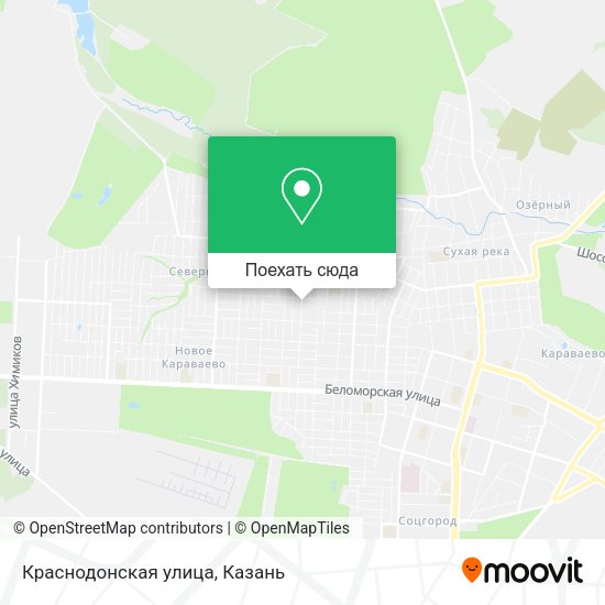 Карта Краснодонская улица