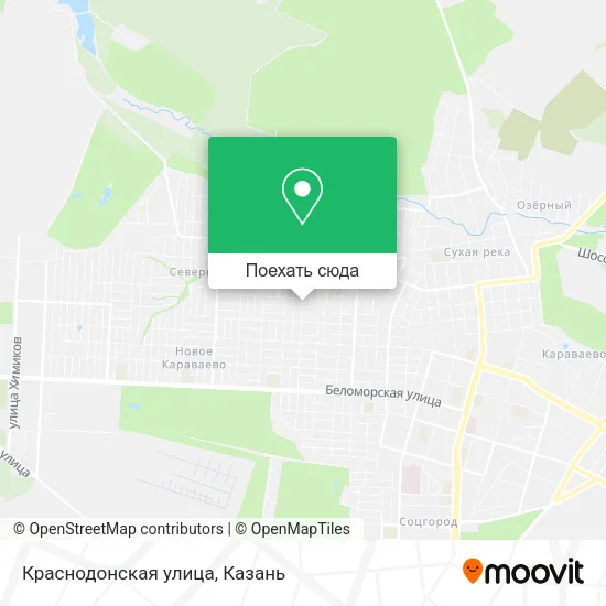 Карта Краснодонская улица