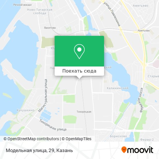 Карта Модельная улица, 29