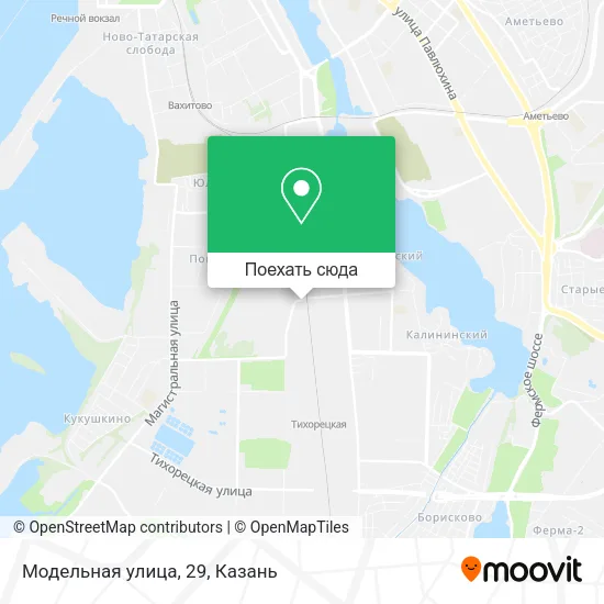 Карта Модельная улица, 29