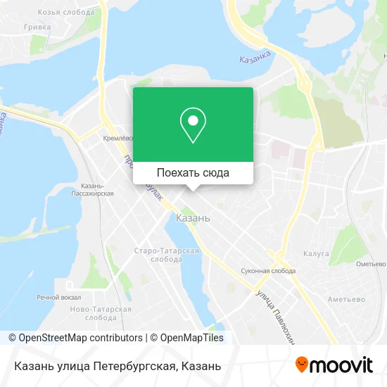 Карта Казань улица Петербургская