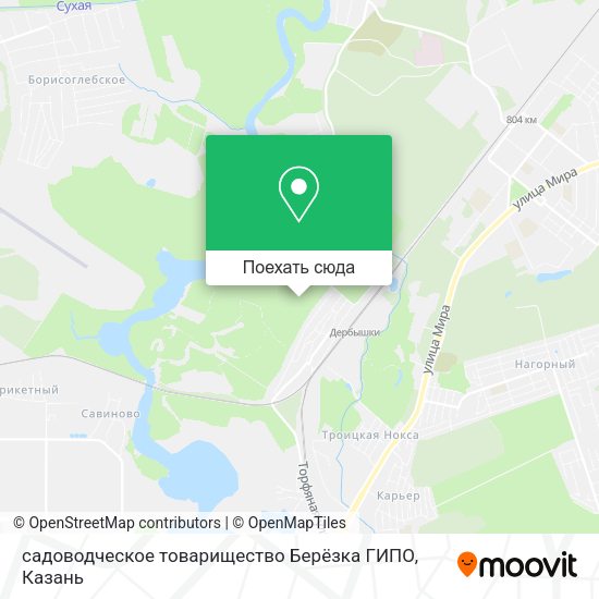 Карта садоводческое товарищество Берёзка ГИПО