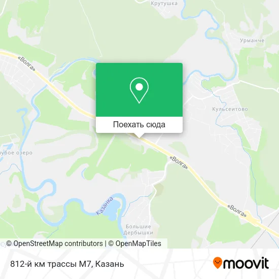 Карта 812-й км трассы М7