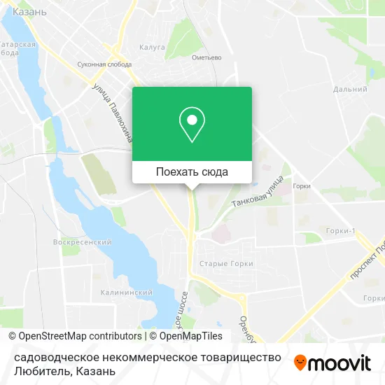 Карта садоводческое некоммерческое товарищество Любитель